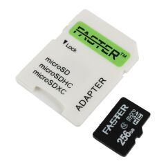 Faster 256 Gb Uhs-ı U1 Sınıf 10 Micro Sdhc Hafıza Kartı