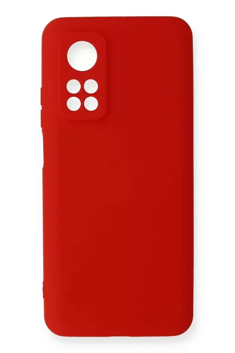Newface Xiaomi Mi 10t Kılıf Nano İçi Kadife Silikon - Kırmızı