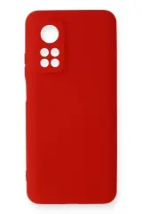 Newface Xiaomi Mi 10t Kılıf Nano İçi Kadife Silikon - Kırmızı