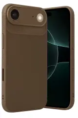 Newface Apple İphone 17 Air Auto Focus Karbon Kapak - Kahverengi