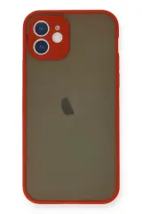 Newface İphone 12 Mini Kılıf Montreal Silikon Kapak - Kırmızı