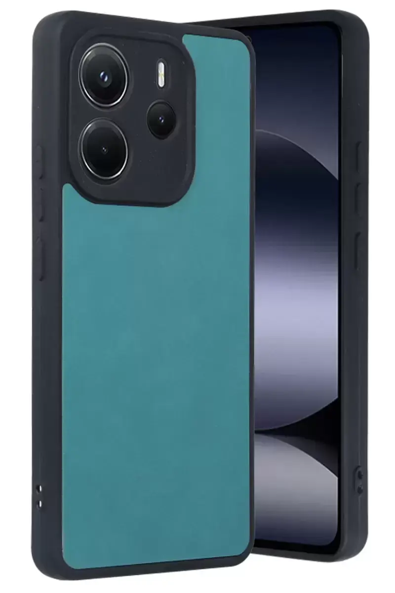 Newface Xiaomi Redmi Note 14 4g Kılıf Aras Deri Kapak - Açık Yeşil