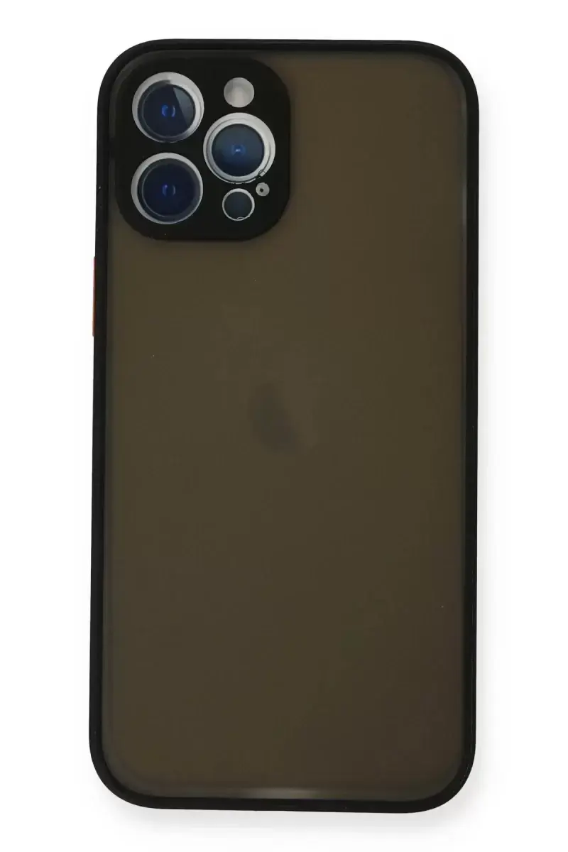 Newface Apple İphone 12 Pro Kılıf Montreal Silikon Kapak - Siyah