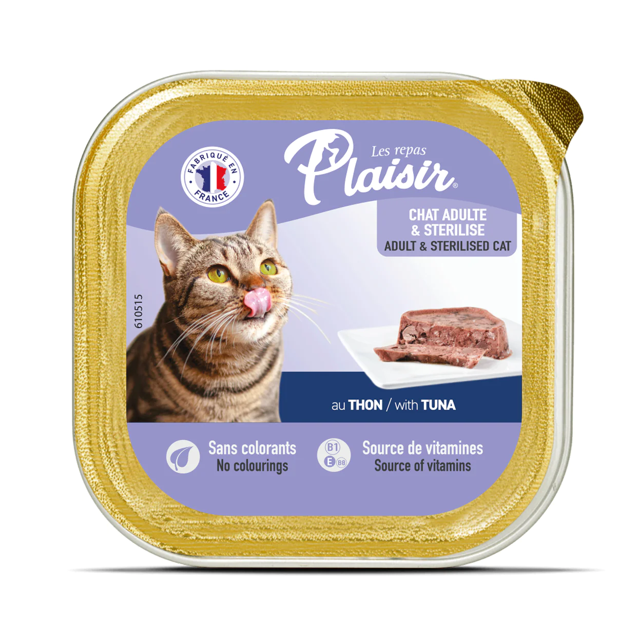 Plaisir Yetişkin Kısırlaştırılmış Ezme Kedi Konservesi Tuna Balıklı 100 Gr