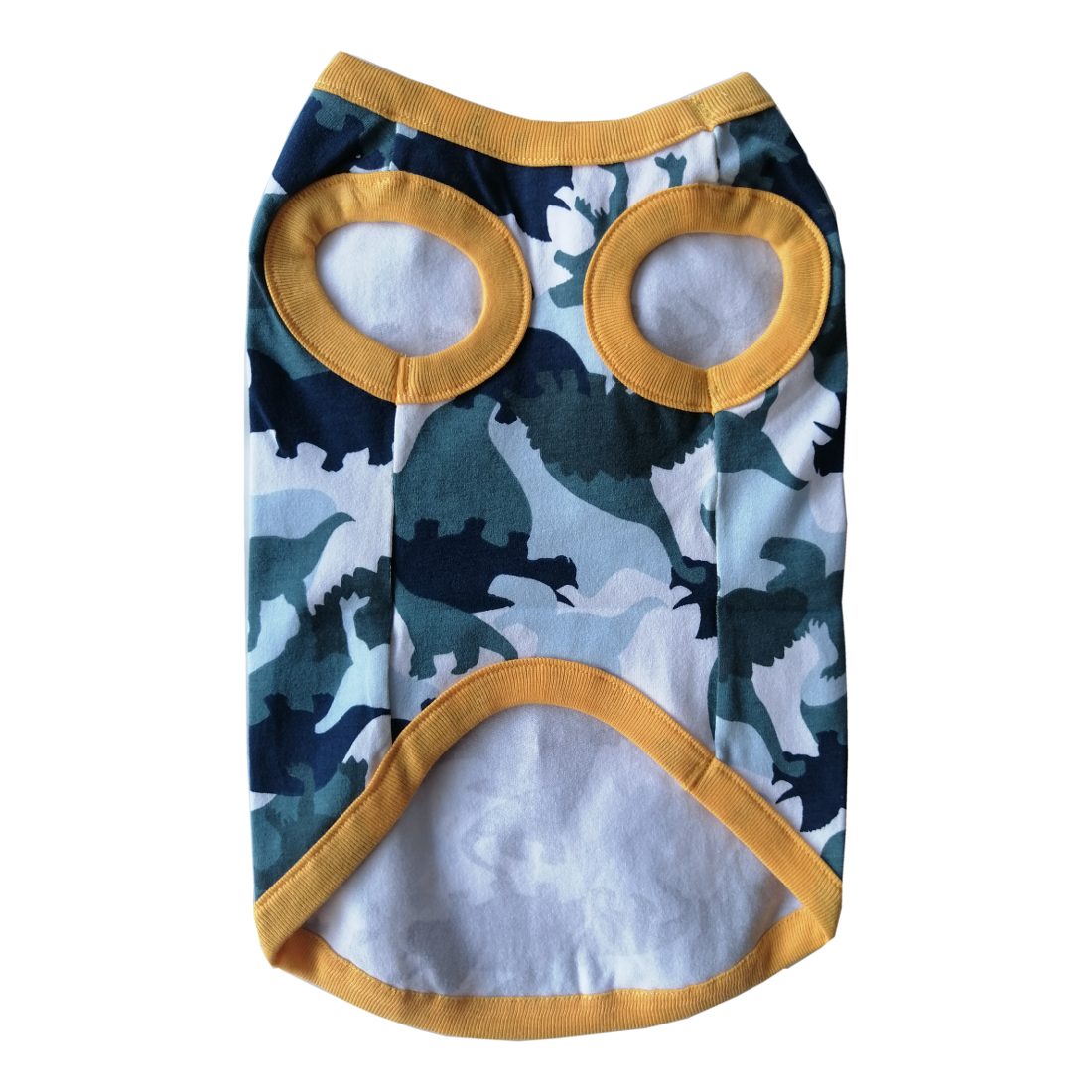 Kedi Köpek Kıyafeti Dinazor Hardalı Biyeli Tişört L 33 cm