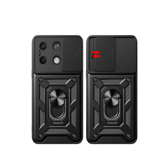 Xiaomi Poco X6 Pro Kılıf Pars Lens Yüzüklü Silikon - Yeşil