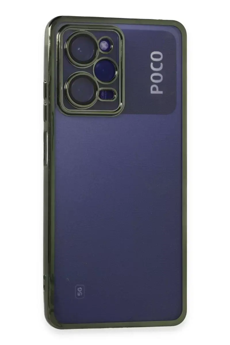 Newface Xiaomi Poco X5 Pro 5g Kılıf Razer Lensli Silikon - Yeşil