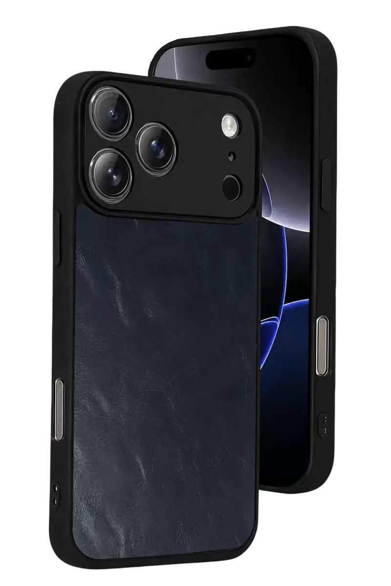 Newface Apple İphone 17 Pro Aras Deri Kapak - Lacivert