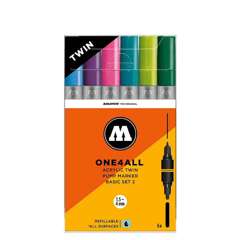 One4All Akrilik Twin Marker Basic Set-2