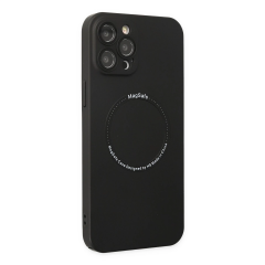 İphone 12 Pro Kılıf Jack Magneticsafe Lens Silikon - Siyah