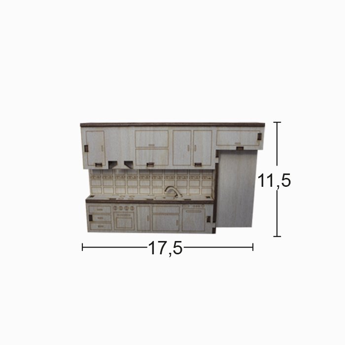 Ahşap Minyatür Mutfak Seti N:MN61