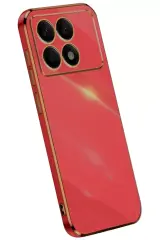 Newface Xiaomi Poco X6 Pro Kılıf Volet Silikon - Kırmızı