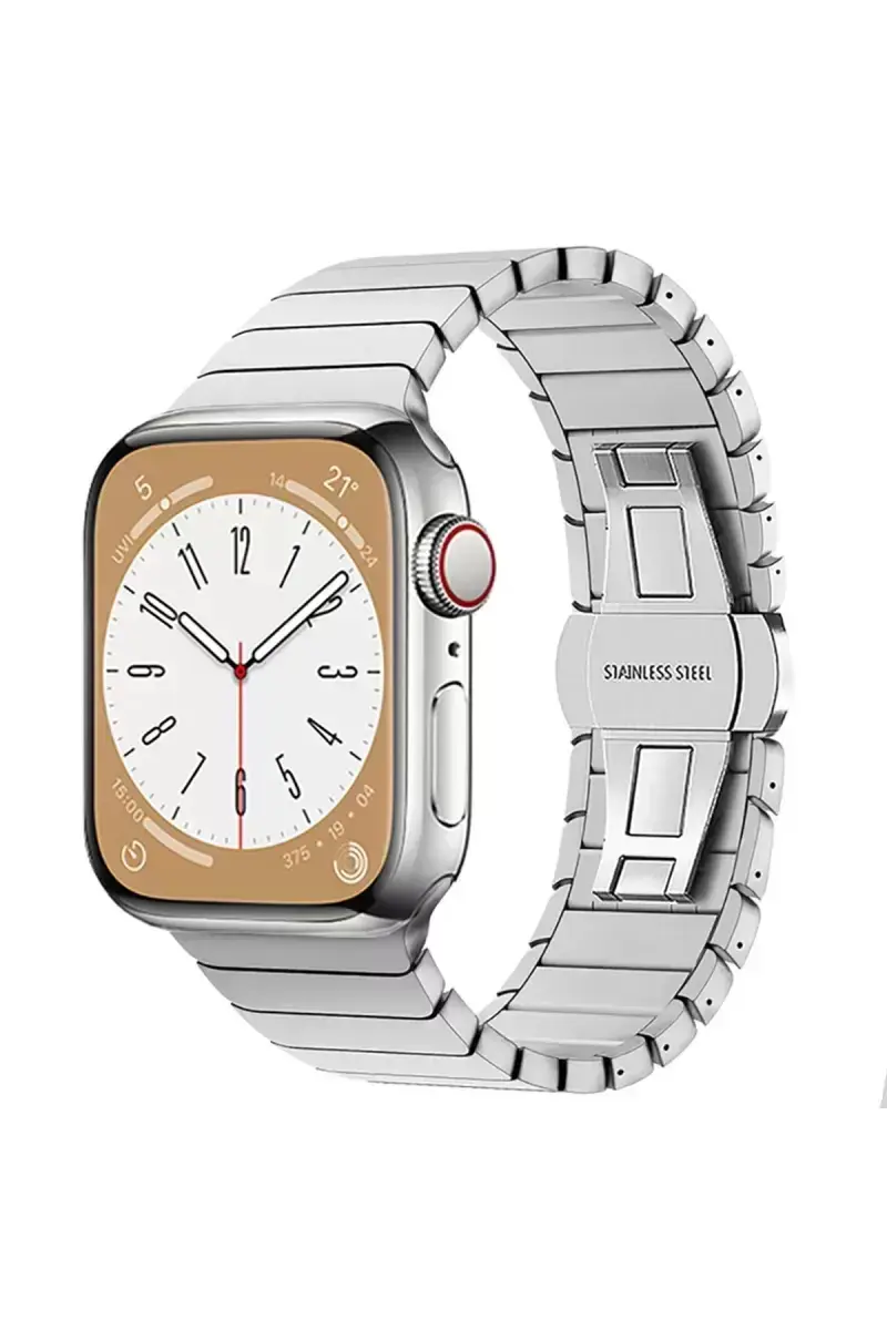 Newface Apple Watch 38mm Kr413 Fine Steel Kordon - Gümüş