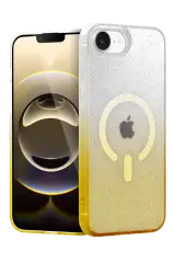 Newface Apple İphone 16e Pummel Shiny Magsafe Kapak - Gold