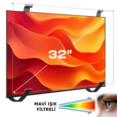 Weko Wk-29923 32'' Mavi Işık Filtreli Tv Ekran Koruyucu Darbeye Dayanıklı 2mm Optik Difüzörlü