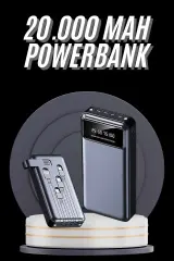 Hızlı Şarj Özellikli 20.000 Mah Dijital Göstergeli Usb Girişli Android Ve İos Uyumlu Powerbank