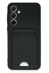 Newface Samsung Galaxy A35 5g Kılıf Kelvin Kartvizitli Silikon - Siyah