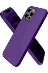 Newface Apple İphone 12 Pro Kılıf First Silikon - Mürdüm