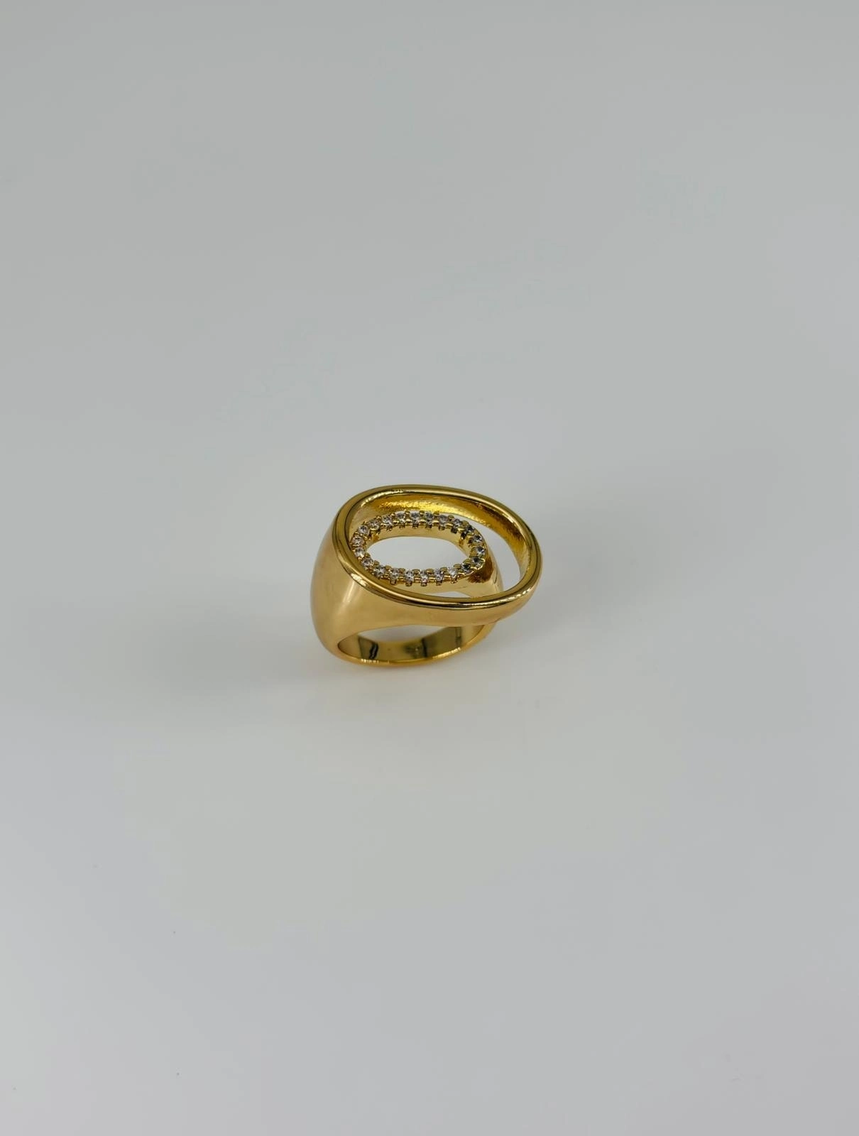 14 K Gold Kaplama Zirkon Taşlı Yüzük