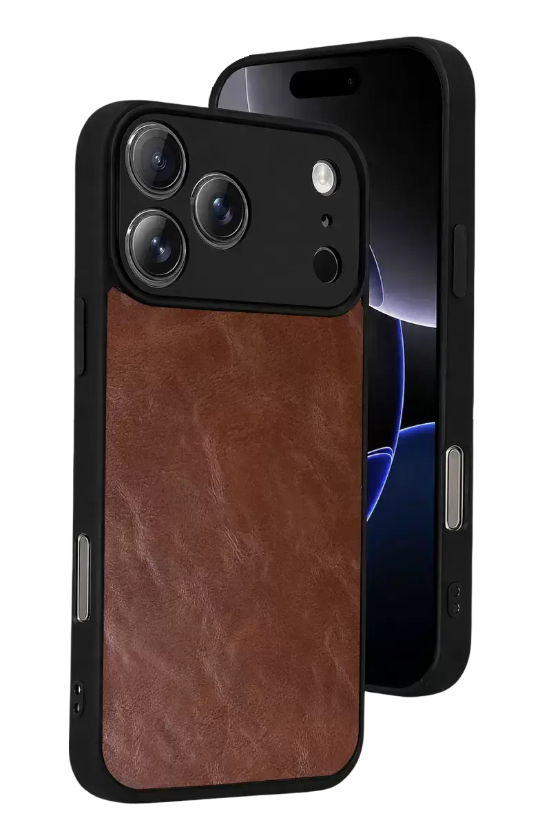 Newface Apple İphone 17 Pro Aras Deri Kapak - Taba