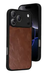 Newface Apple İphone 17 Pro Aras Deri Kapak - Taba