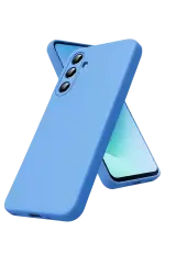 Newface Samsung Galaxy S26 Nano İçi Kadife Silikon - Mavi