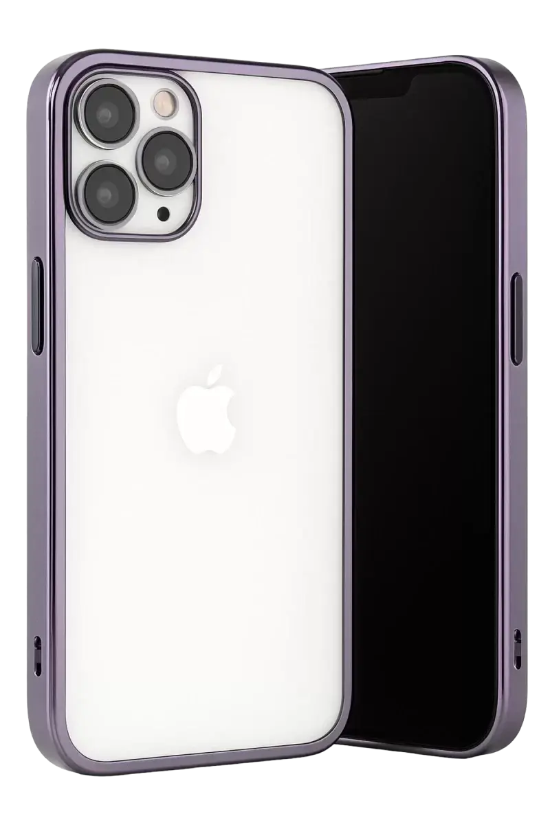 Newface Apple İphone 13 Pro Max Kılıf Razer Lensli Silikon - Mor