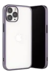 Newface Apple İphone 13 Pro Max Kılıf Razer Lensli Silikon - Mor