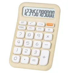 Powermaster Pm-25408 Krem Renk Beyaz Tuş 12 haneli hesap Makinesi