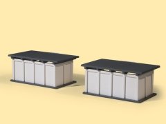Maket İkili Otobüs Durağı - 1/87 - 11419