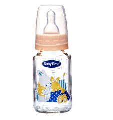 BabyTime BT074 Klasik Cam Biberon 125Cc - Krem