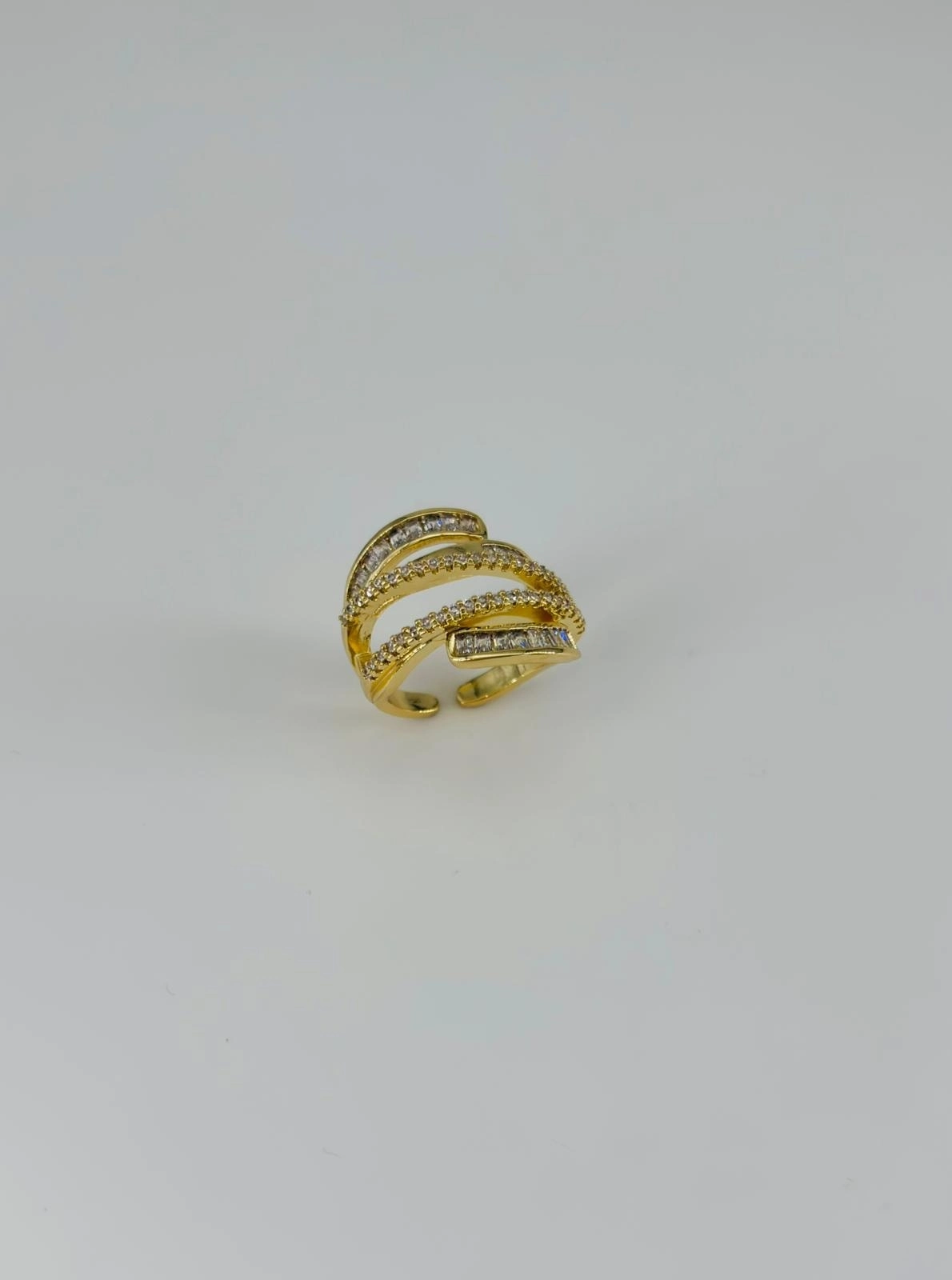 14 K Gold Kaplama Zirkon Taşlı Yüzük