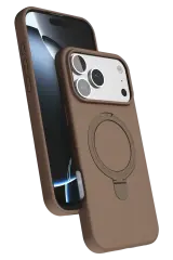 Newface Apple İphone 17 Pro Max Regal Magsafe Standlı Kapak - Çöl Titanyum