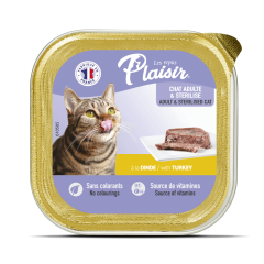 Plaisir Hindi Etli Pate Kısırlaştırılmış ve Yetişkin Kedi Yaş Maması 100 Gr