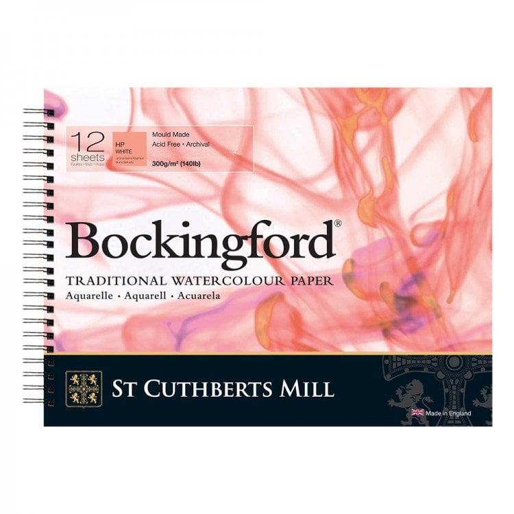 Bockingford Hot Press Spiralli Suluboya Blok 13x18cm 300gr 12 Yaprak