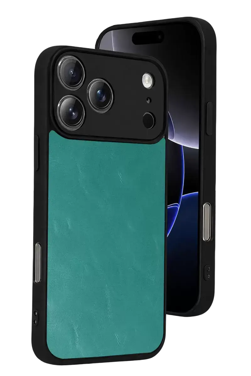 Newface Apple İphone 17 Pro Max Aras Deri Kapak - Açık Yeşil