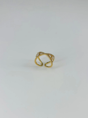 14 K Gold Kaplama Zirkon Taşlı Yüzük
