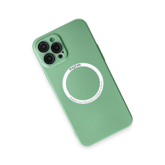 İphone 12 Pro Kılıf Jack Magneticsafe Lens Silikon - Yeşil