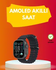Amoled Ekran 49mm Ultra Tasarım 3 Kordonlu Akıllı Saat
