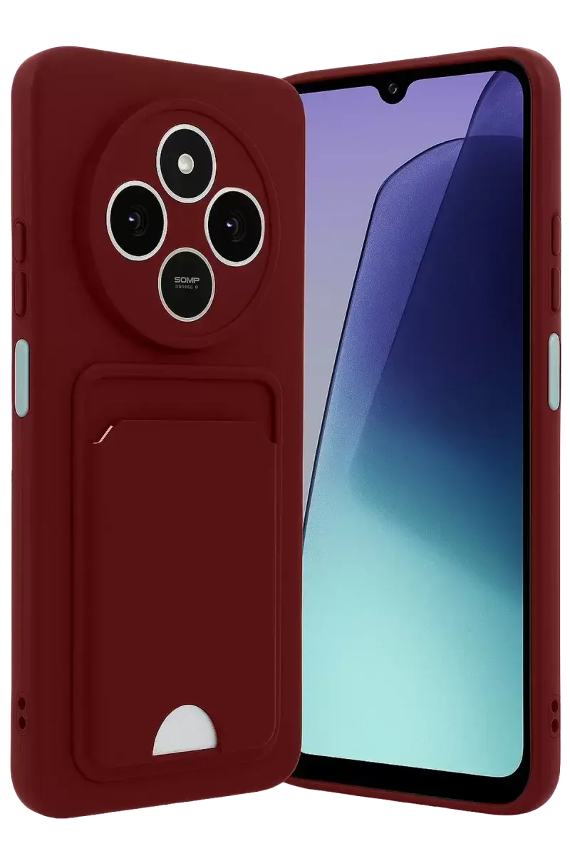 Newface Xiaomi Redmi 14c Kelvin Kartvizitli Silikon - Bordo
