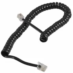 Telefon Spiral Kablo Siyah 4p/4c