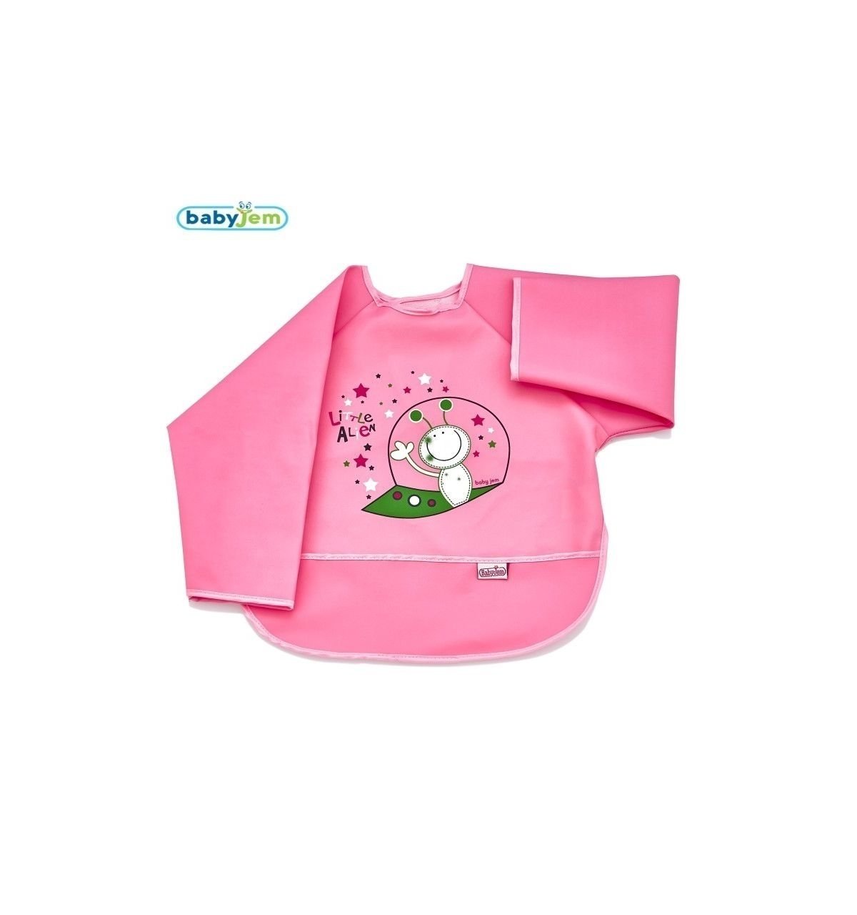 Babyjem Poli Muşamba Kollu Önlük Pembe