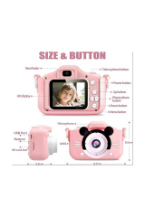 Çocuk Dijital Fotoğraf Makinası 20 Mp Video Kaydedici 2.0 İnç Çift Kameralı