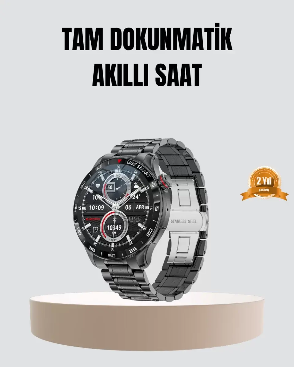 100mah Şarjlı Akıllı Saat – Mesaj Bildirimi, Müzik Kontrolü Ve Ergonomik Tasarım