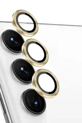 Newface Samsung Galaxy S24 Fe Raze Metal Kamera Lens - Sarı