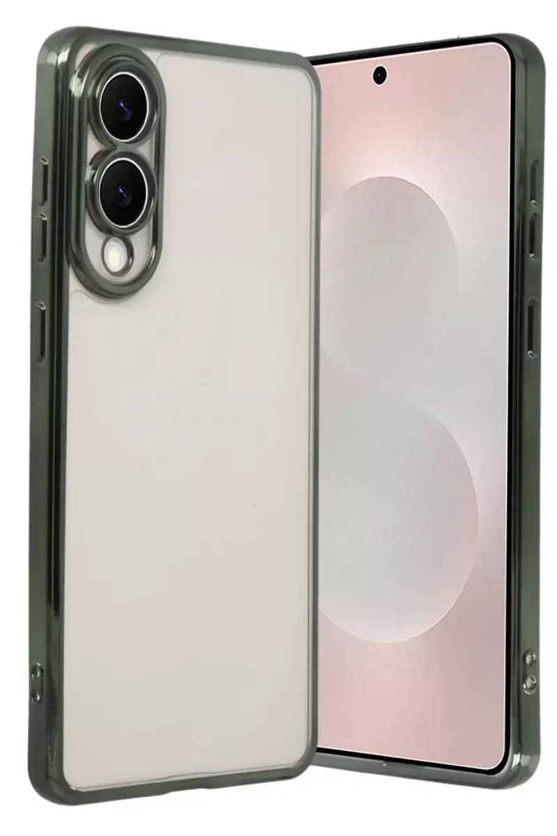 Newface Samsung Galaxy S25 Edge Razer Lensli Silikon - Yeşil