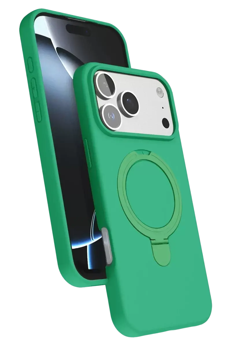 Newface Apple İphone 17 Pro Regal Magsafe Standlı Kapak - Yeşil