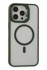 Joko İphone 15 Pro Max Kılıf Roblox Lens Magsafe Standlı Kapak - Koyu Yeşil