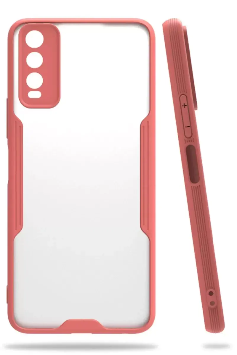 Newface Vivo Y11s Kılıf Platin Silikon - Pembe