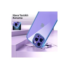 İphone 15 Pro Max Kılıf Power Silikon - Lila